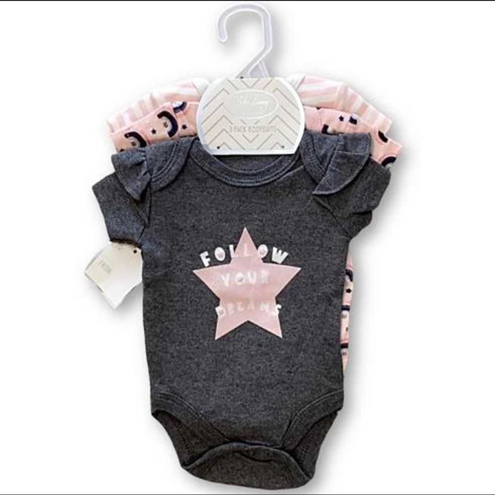 Baby girl Onesies 3 pack‎ size